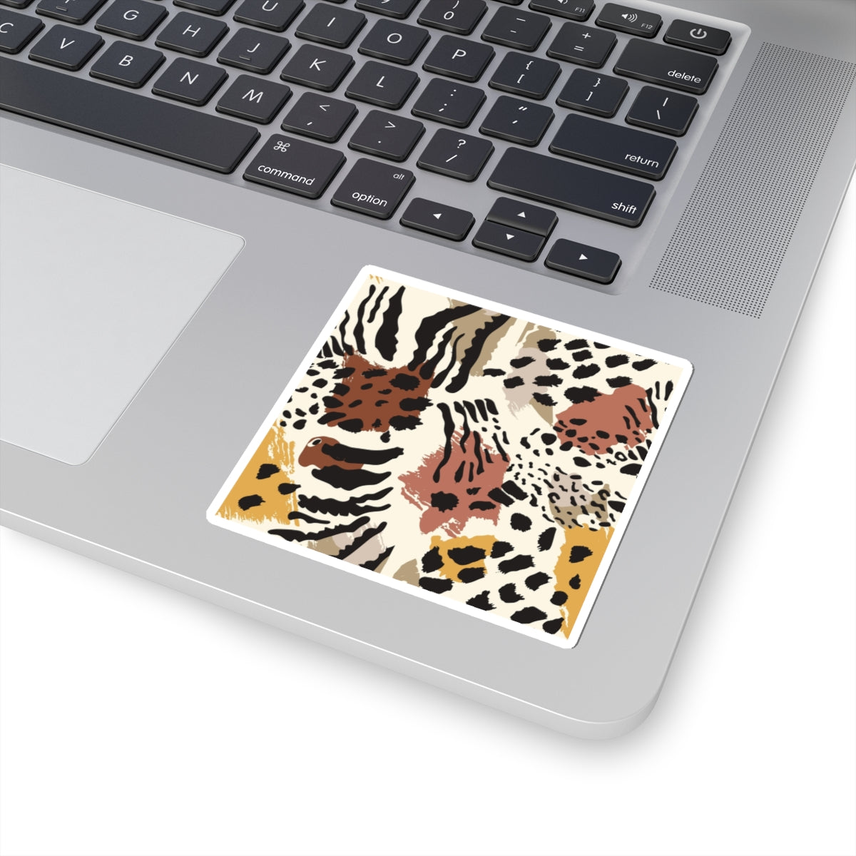 Animal Print Kiss-Cut Sticker — Abstract Leopard & Zebra Pattern