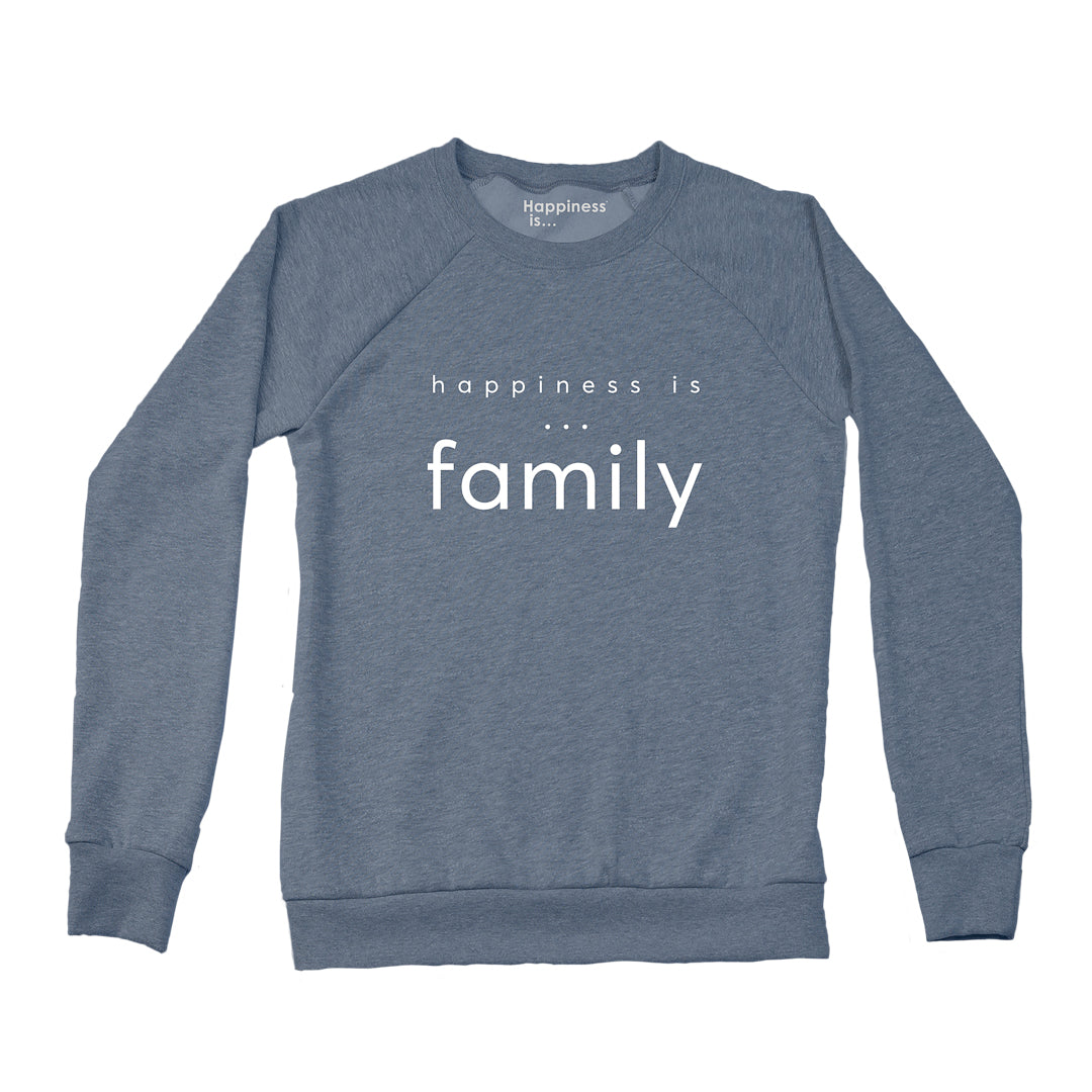 Women's Family Crew Sweatshirt, Heather Navy