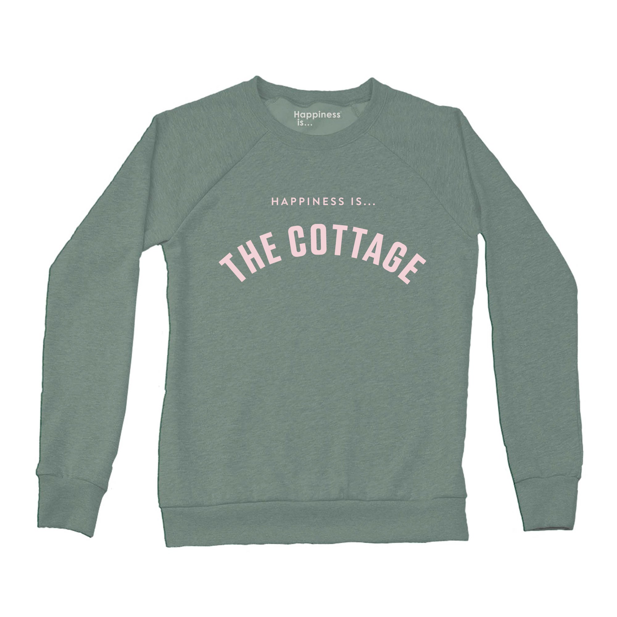 Women's Cottage Collegiate Crew Sweatshirt, Sage