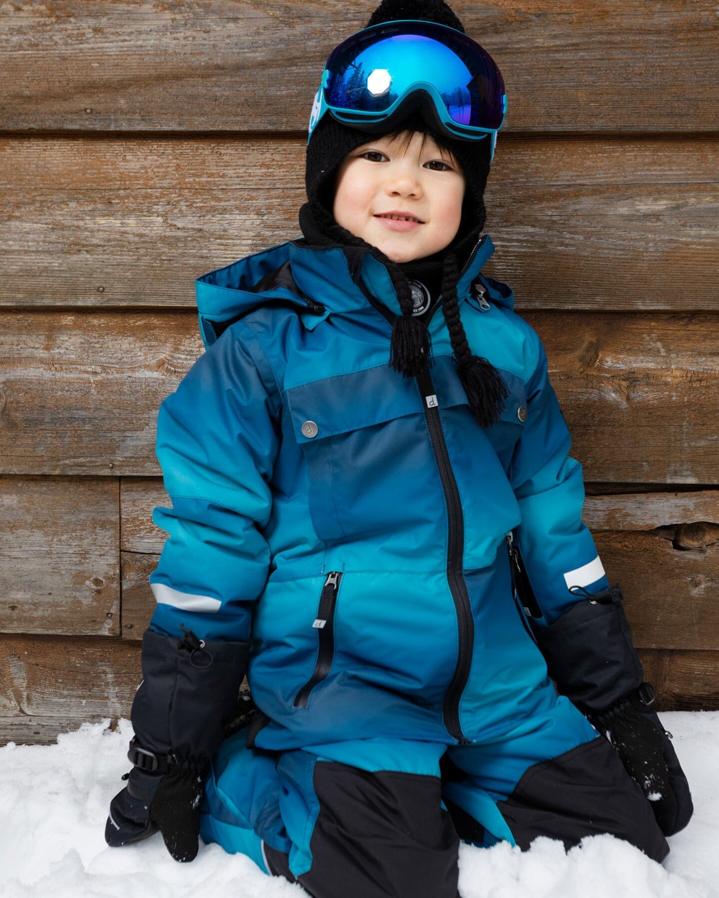 Two-Piece Teknik Snowsuit Teal Gradient