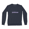 Women's Pickleball Crew Sweatshirt, True Navy with lilac