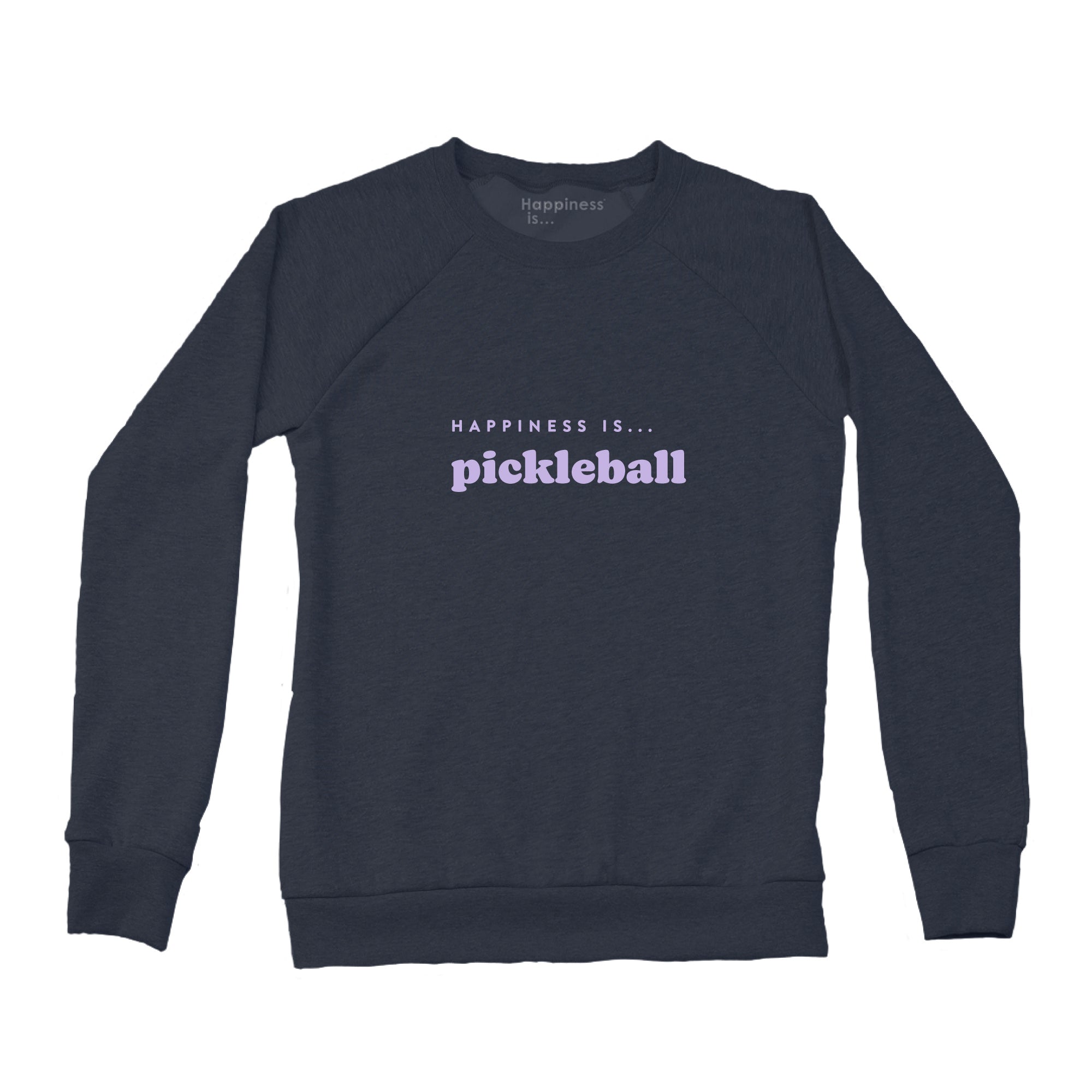 Women's Pickleball Crew Sweatshirt, True Navy with lilac